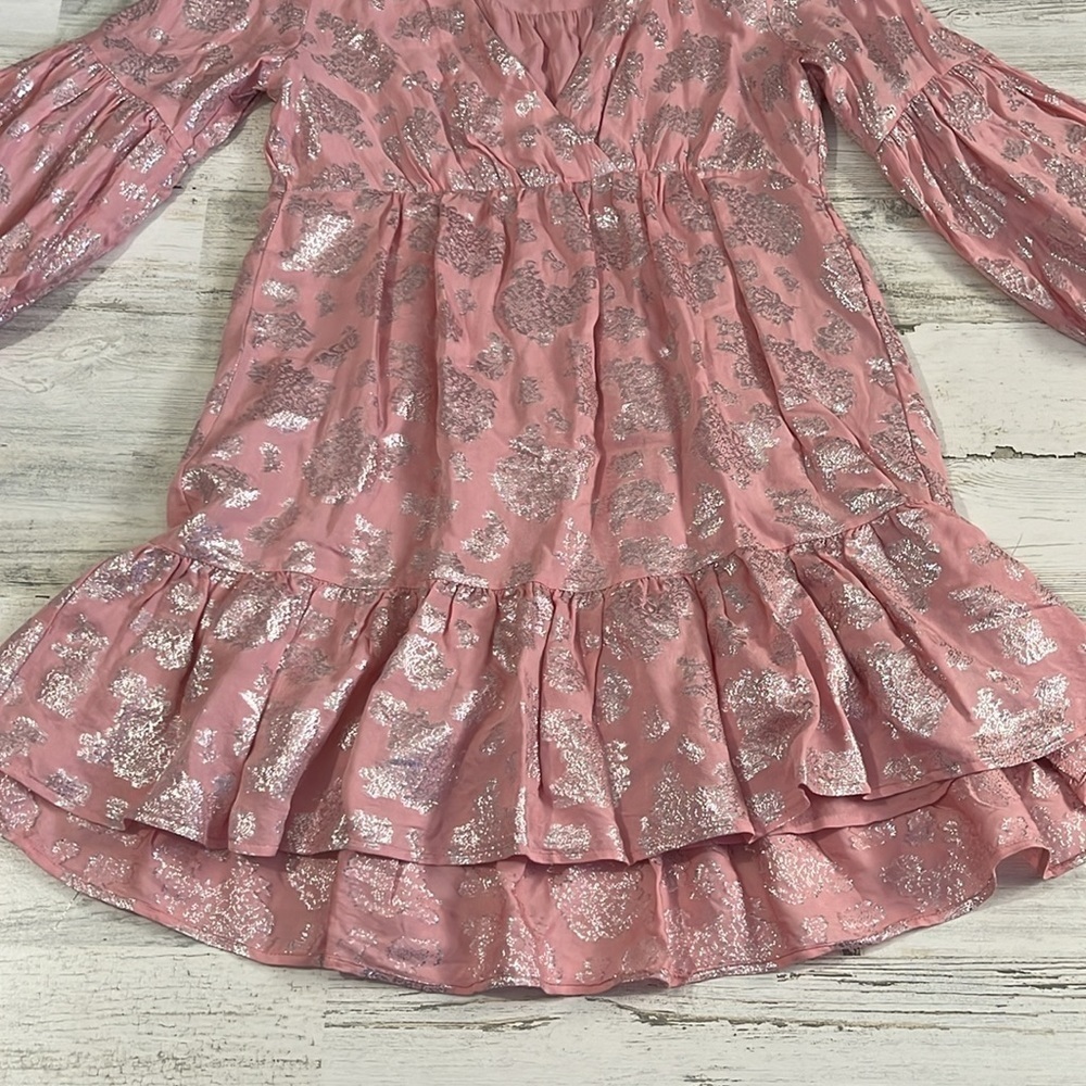 Anthropologie Jolene Jacquard Pink Mini Dress Size XSP - Picture 4 of 13